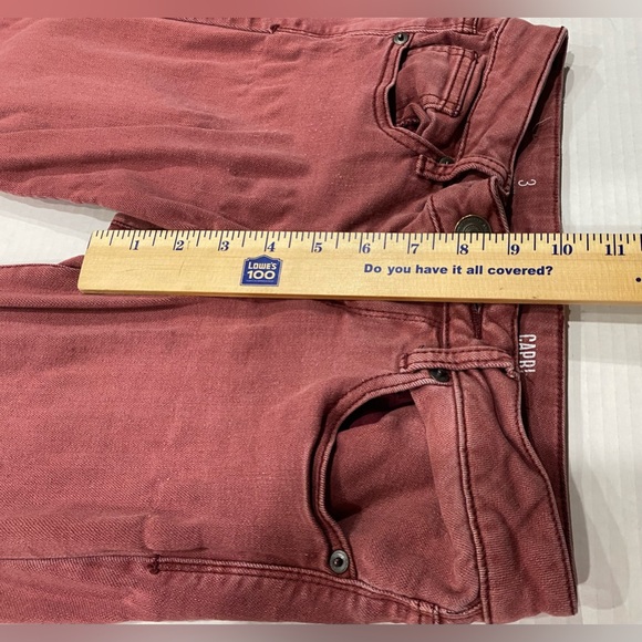 SO Womens Capri Red Pants Size 3 - Picture 5 of 7